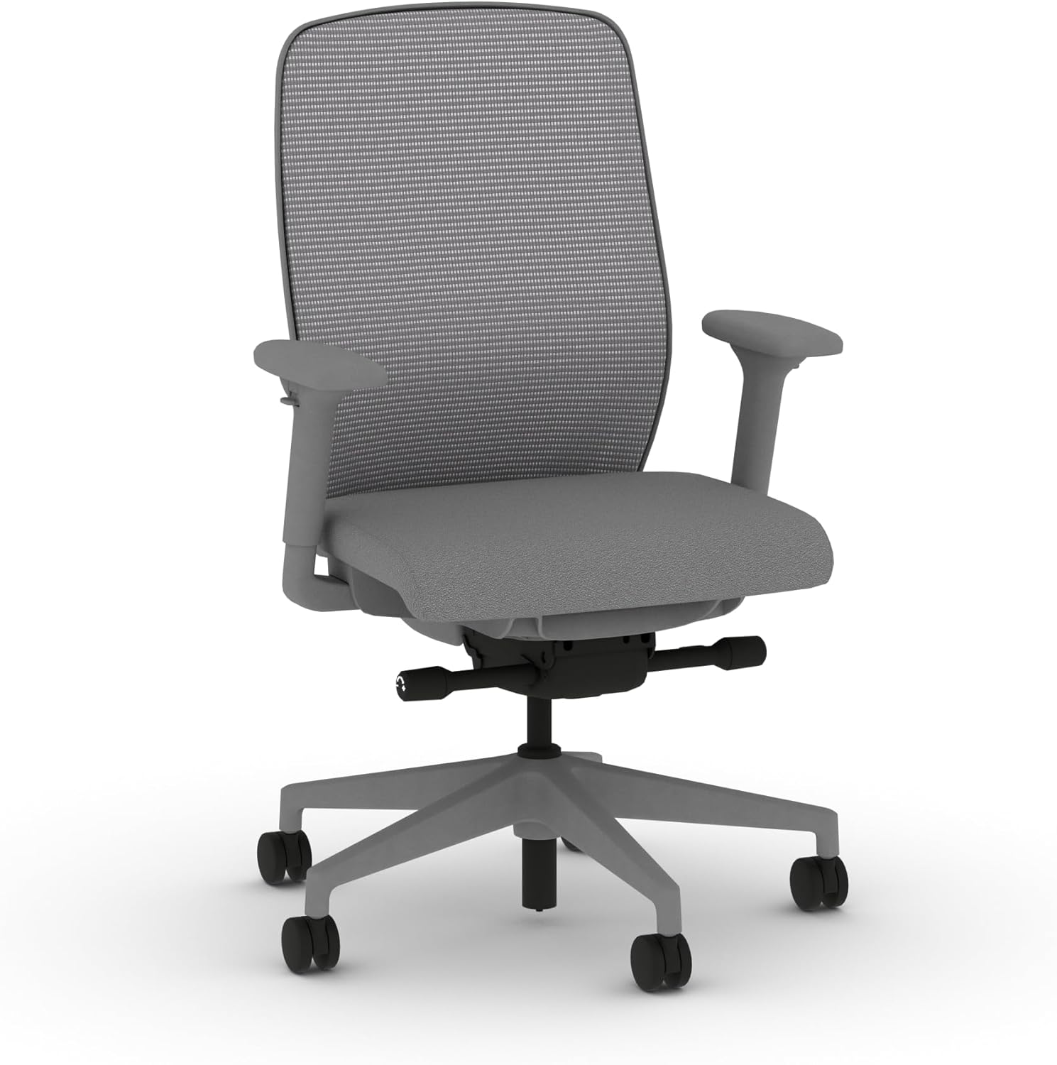 HON Nucleus Task Chair, Advanced Synchro-Tilt Control, Office Chair with Lumbar Support, Height and Width Adjustable Arms, Titanium Frame, Frost