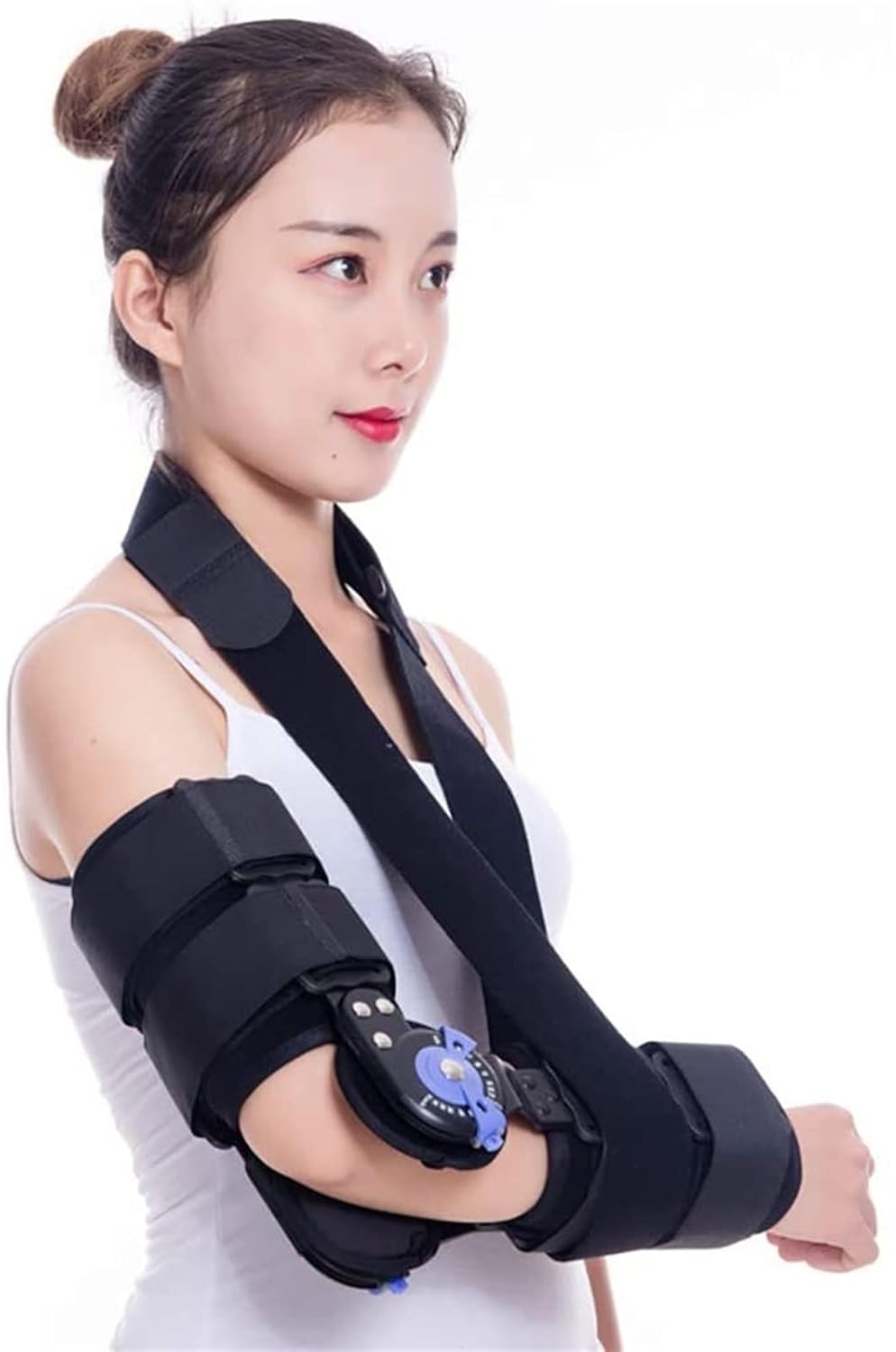 ROM Hinged Elbow Brace, Hinged Elbow Support For Post Op Injury Recovery Elbow Fracture Rehabilitation, Right Or Left