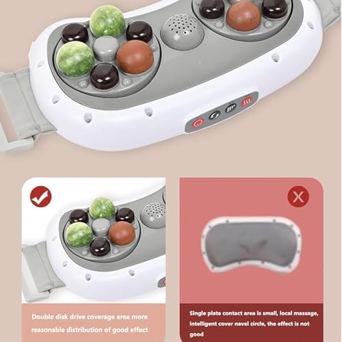 Electric Abdominal Muscle Stimulator, 12 Heads, 3 Heat & Speed Settings, Fat Burning & Kneading Device, Rechargeable, Ultimate Abs Workout Tool