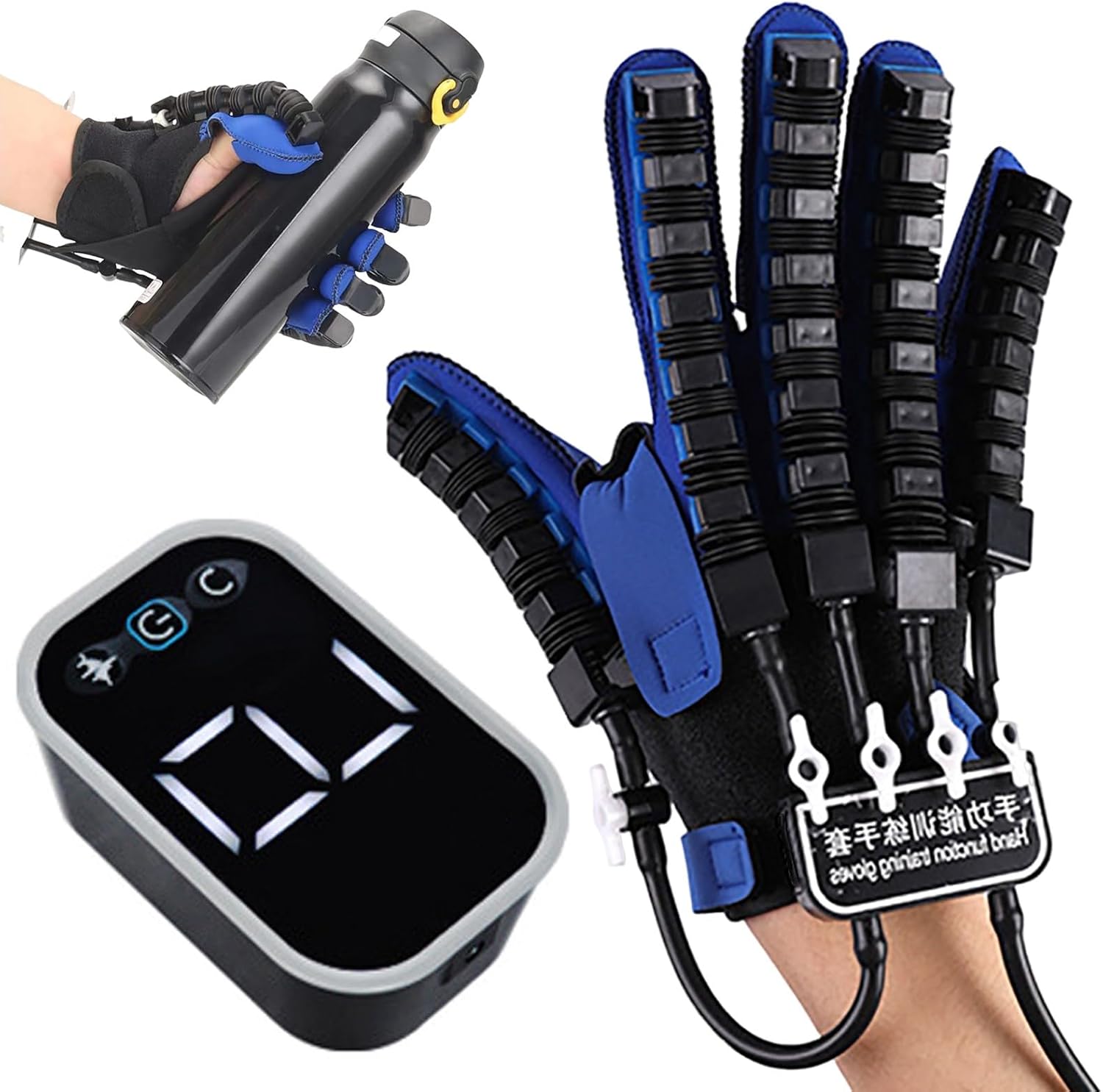 Rehabilitation Robot Gloves Equipment for Stroke Recovery, Finger and Hand Function Physical Rehabilitation Trainer, Strength and Speed Adjustable