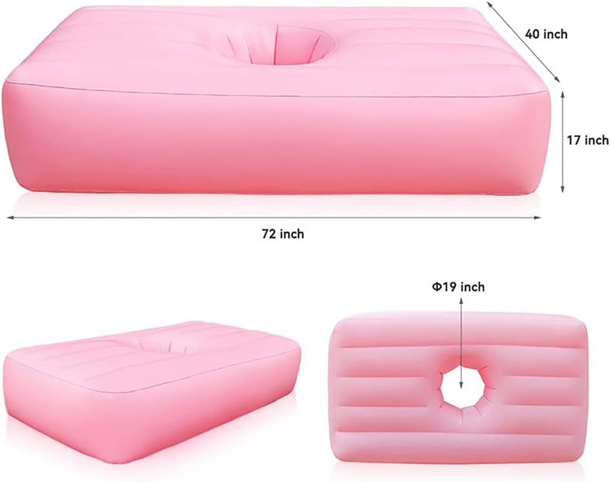 Inflatable BBL Mattress After Surgery, BBL Bed Pillow After Surgery for Butt, Brazilian Butt Lift Recovery Bed with Hole for Sleeping After Butt Surgery Recovery