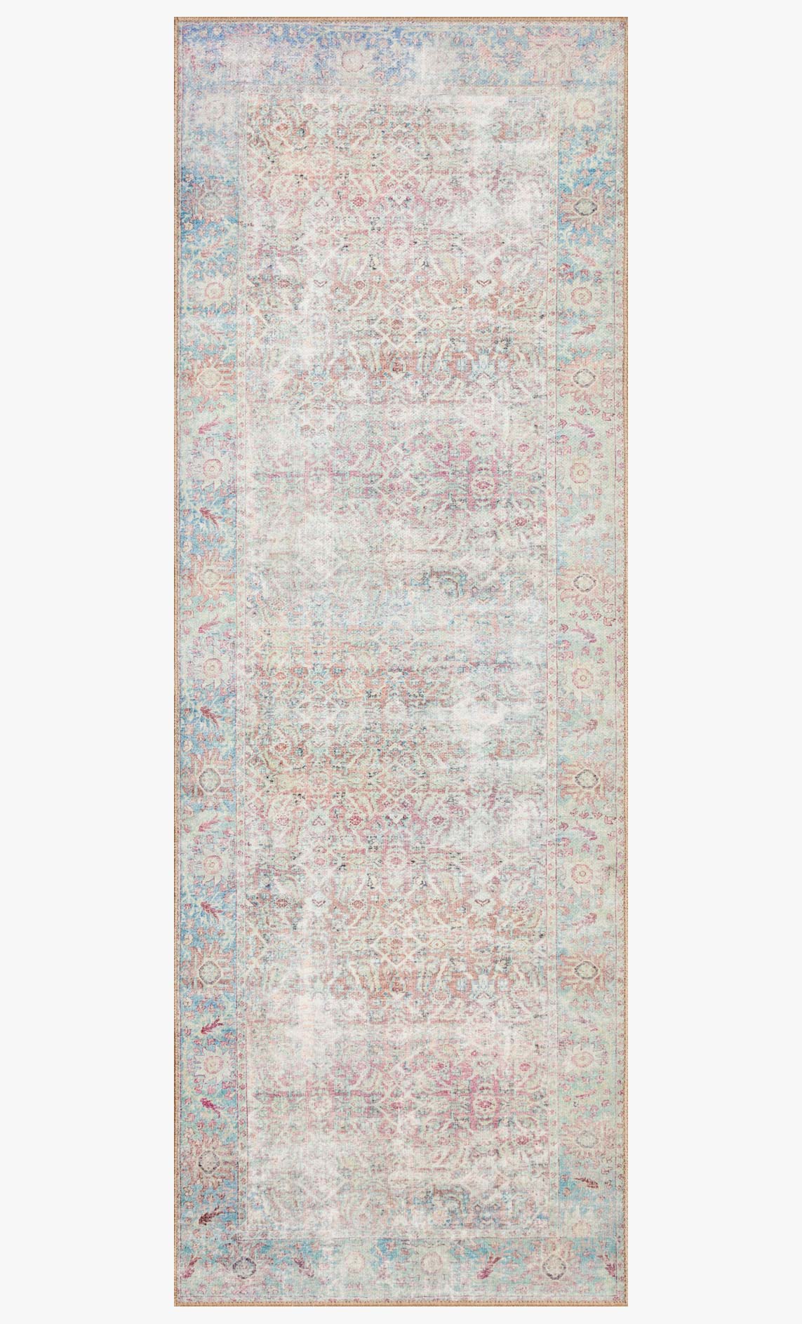 Loloi II Wynter Collection - Traditional Power Loomed Rug in Red & Teal (WYN-04)