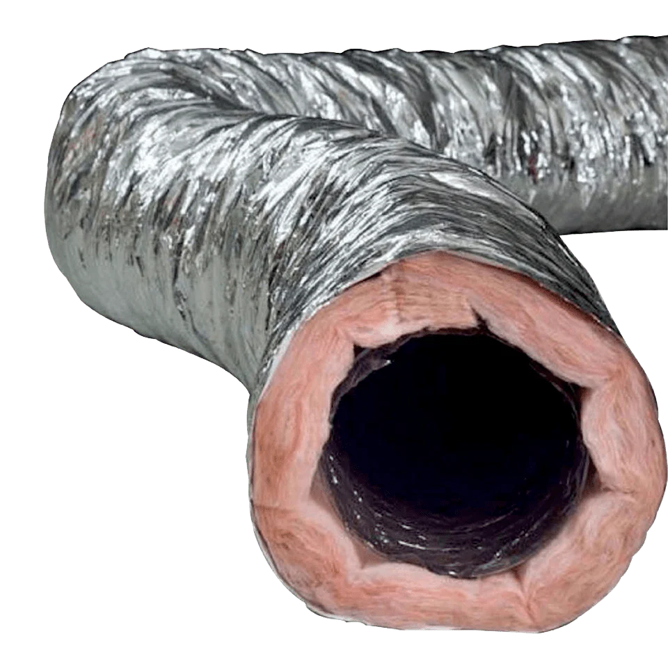 Fantech FIDT6 Fiberglass Insulated Silver Flex Duct