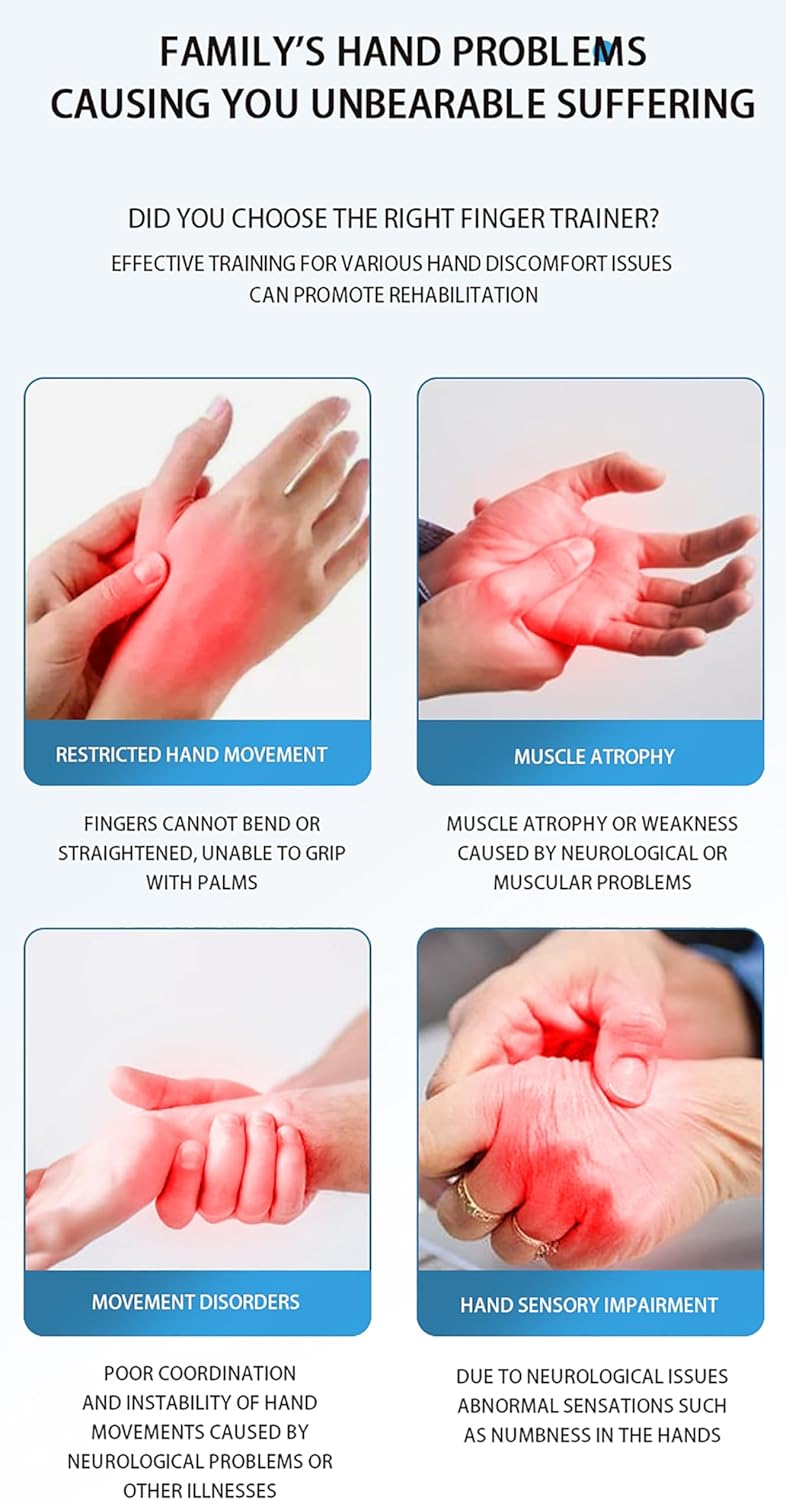 Rehabilitation Robot Glove, Hand Function Recovery Trainer for Elderly People Hemiplegia Caused by Stroke, for Left or Right, with Hot Compress Training