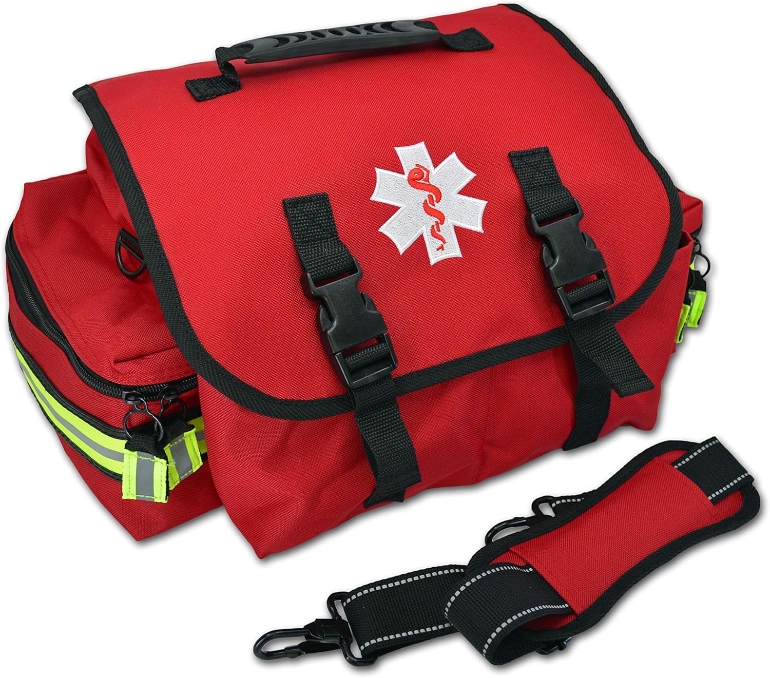 Lightning X Small First Responder EMT EMS Trauma Bag Stocked First Aid Fill Kit B (Red)