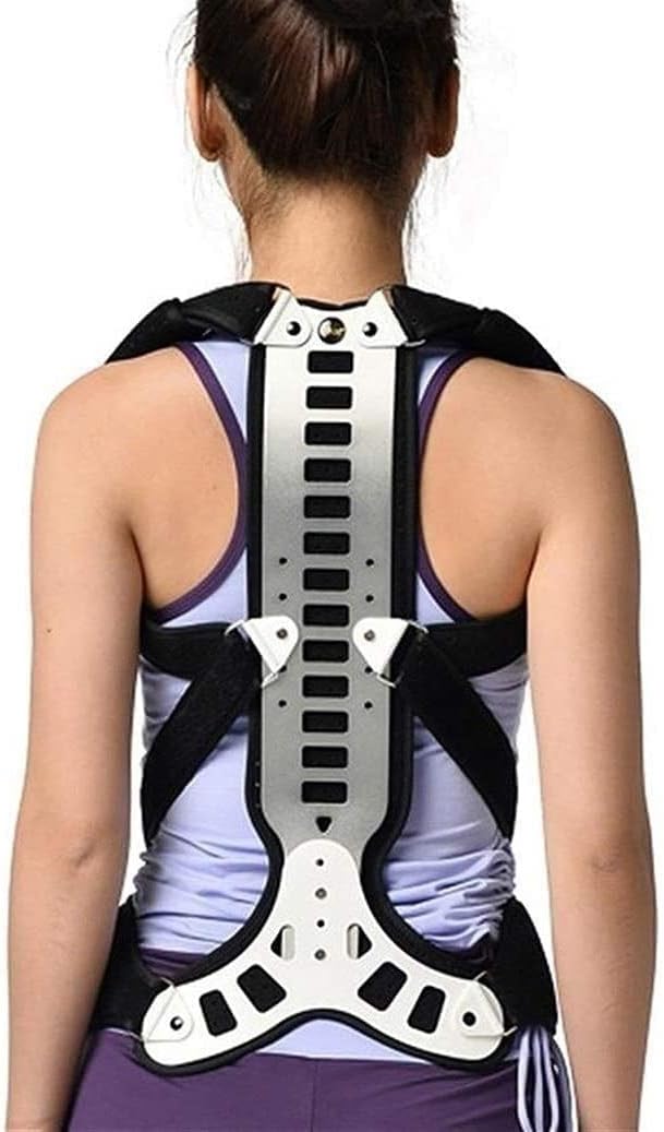 Posture Corrector Adjustable Upper Metal Back Brace Shoulder Lumbar Posture Corrector for Clavicle Support and Providing Pain Relief from Neck Back Posture,Large,Large