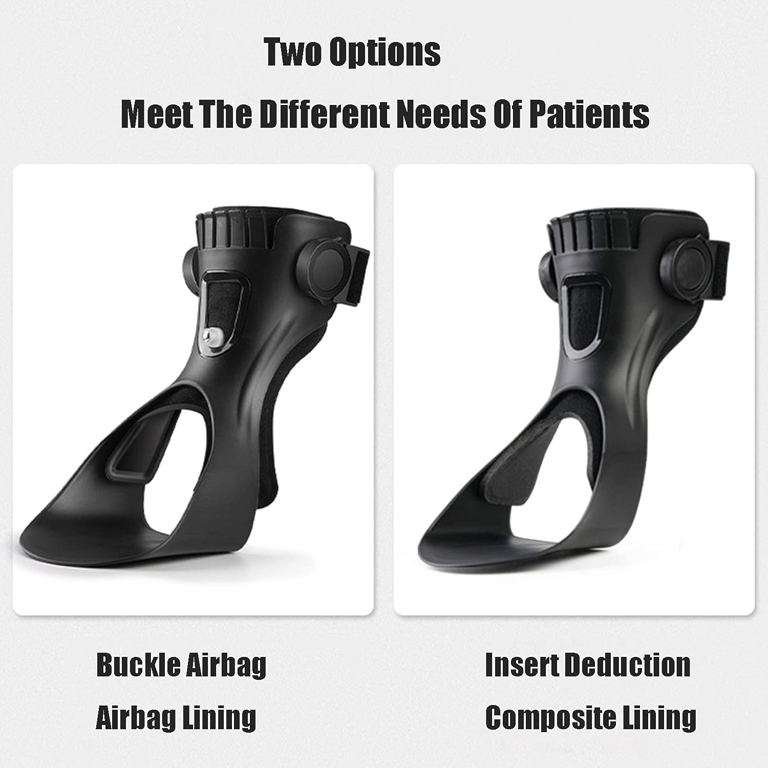 HUANGJUN Foot Drop Orthosis Drop Foot Support Brace Ankle Brace Ankle Splint for Sprains, Tendonitis,A/Left,M