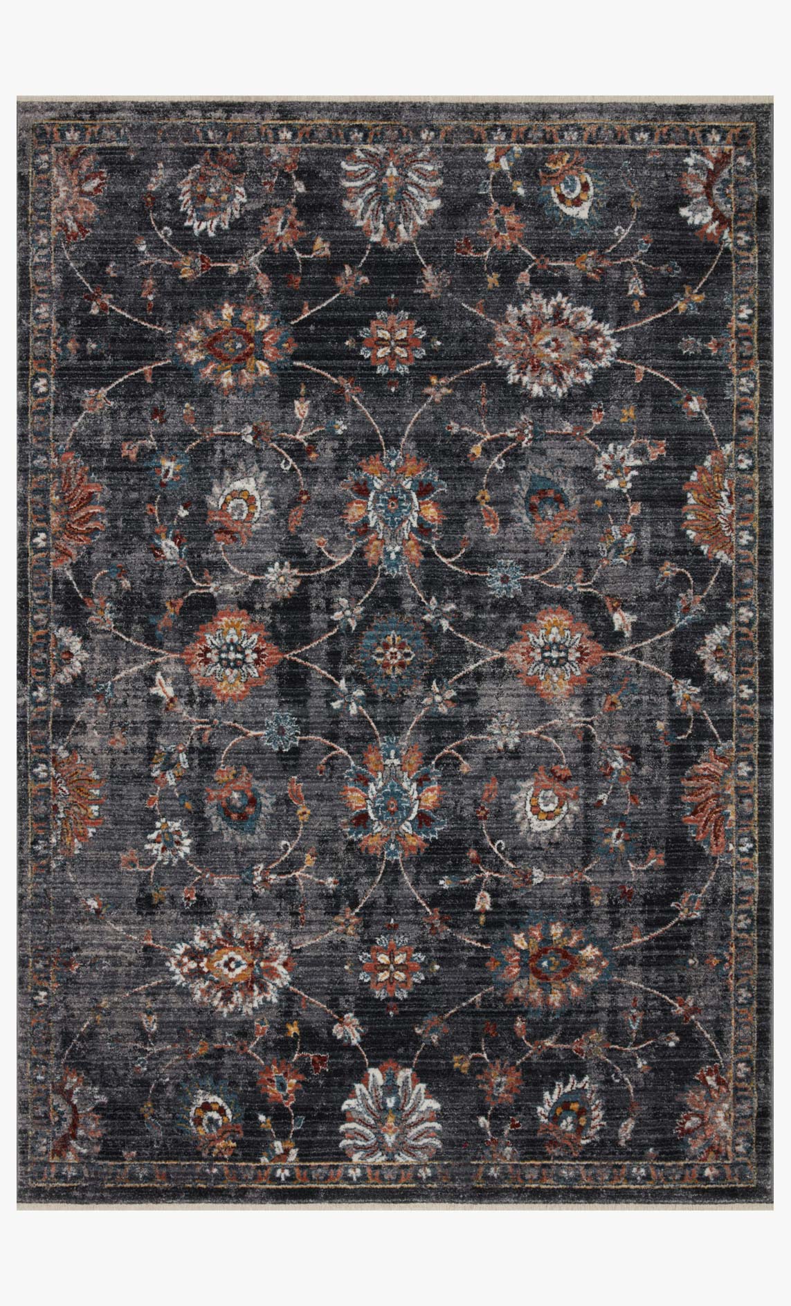 Loloi II Samra Collection - Transitional Power Loomed Rug in Charcoal (SAM-08)
