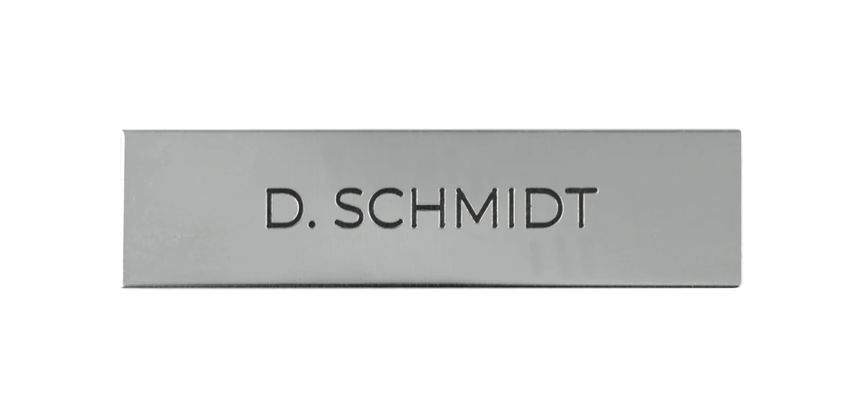 DoorBird Nameplate for One Call Button D21X  in Chrome V4A - Individual Engraving