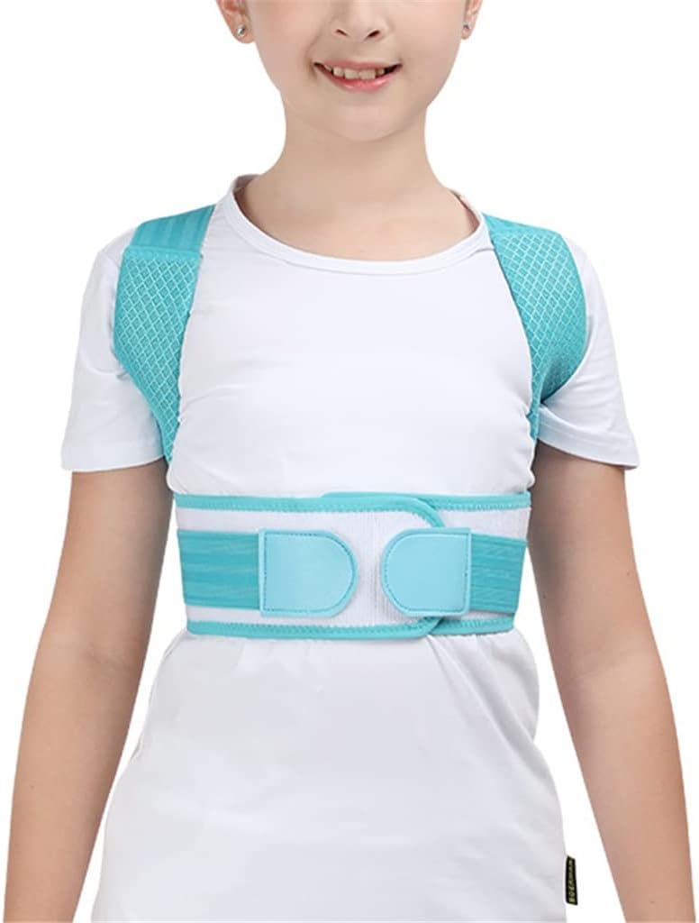 Adjustable Posture Corrector Back Support Belt Orthopedic Corset for Spine Back Lumbar Shoulder Braces(Blue,XL Code)
