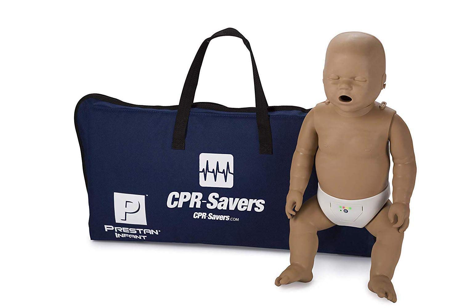 CPR Savers Prestan Professional Infant CPR Training Manikin with 2019 AHA Feedback Monitor, Dark Skin, PP-IM-100M-DS