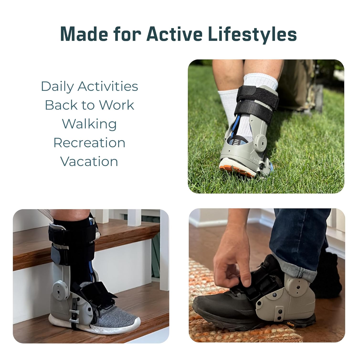 TayCo Over-the-Shoe RecoverX Ankle Brace, Alternative to Walking Boot and other AFOs, Adjustable External Ankle Support Brace, Unisex, Comfortable, Stable, Improve Gait and Balance (Small, Left)