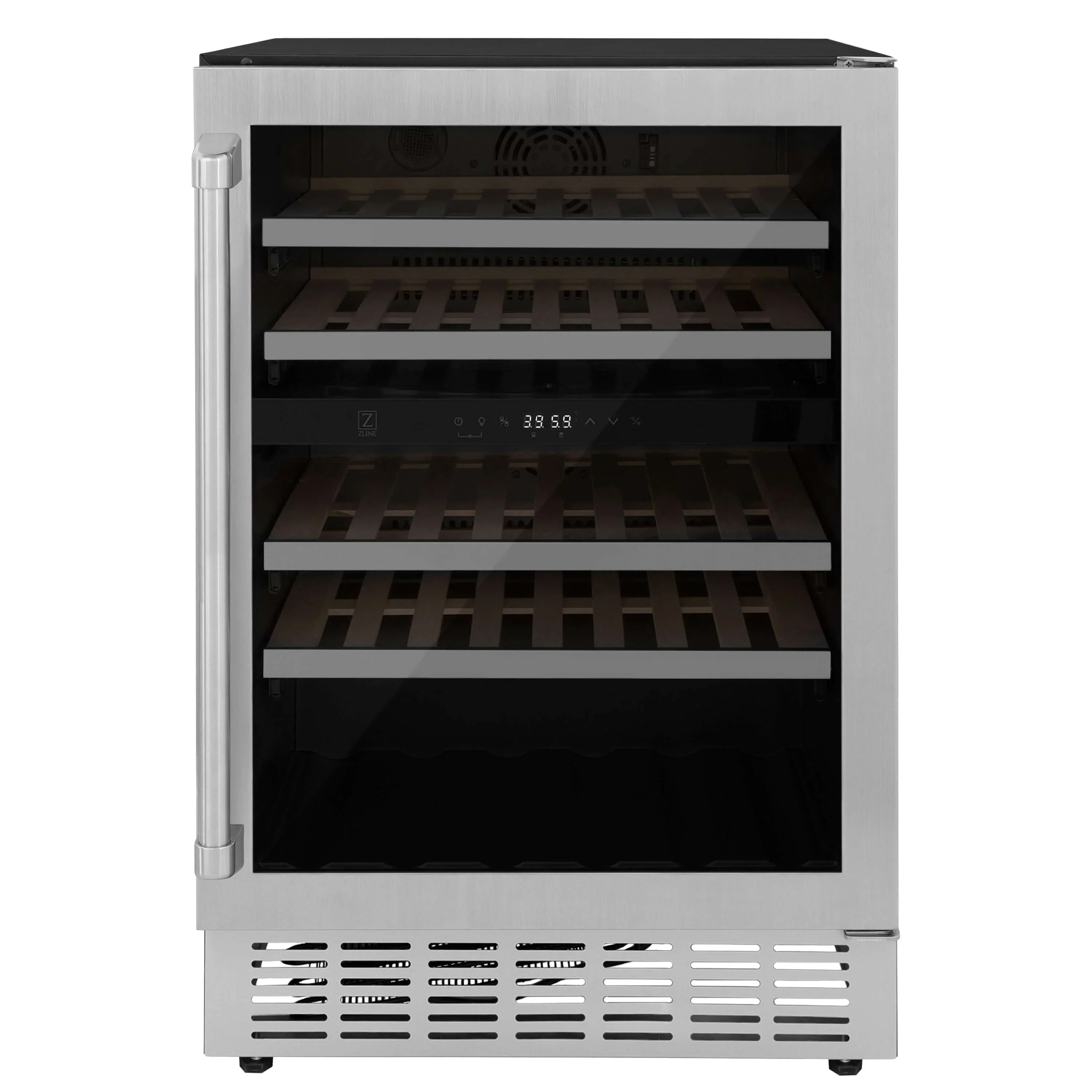 ZLINE 24-Inch Monument Dual Zone 44-Bottle Wine Cooler in Stainless Steel (RWV-UD-24)