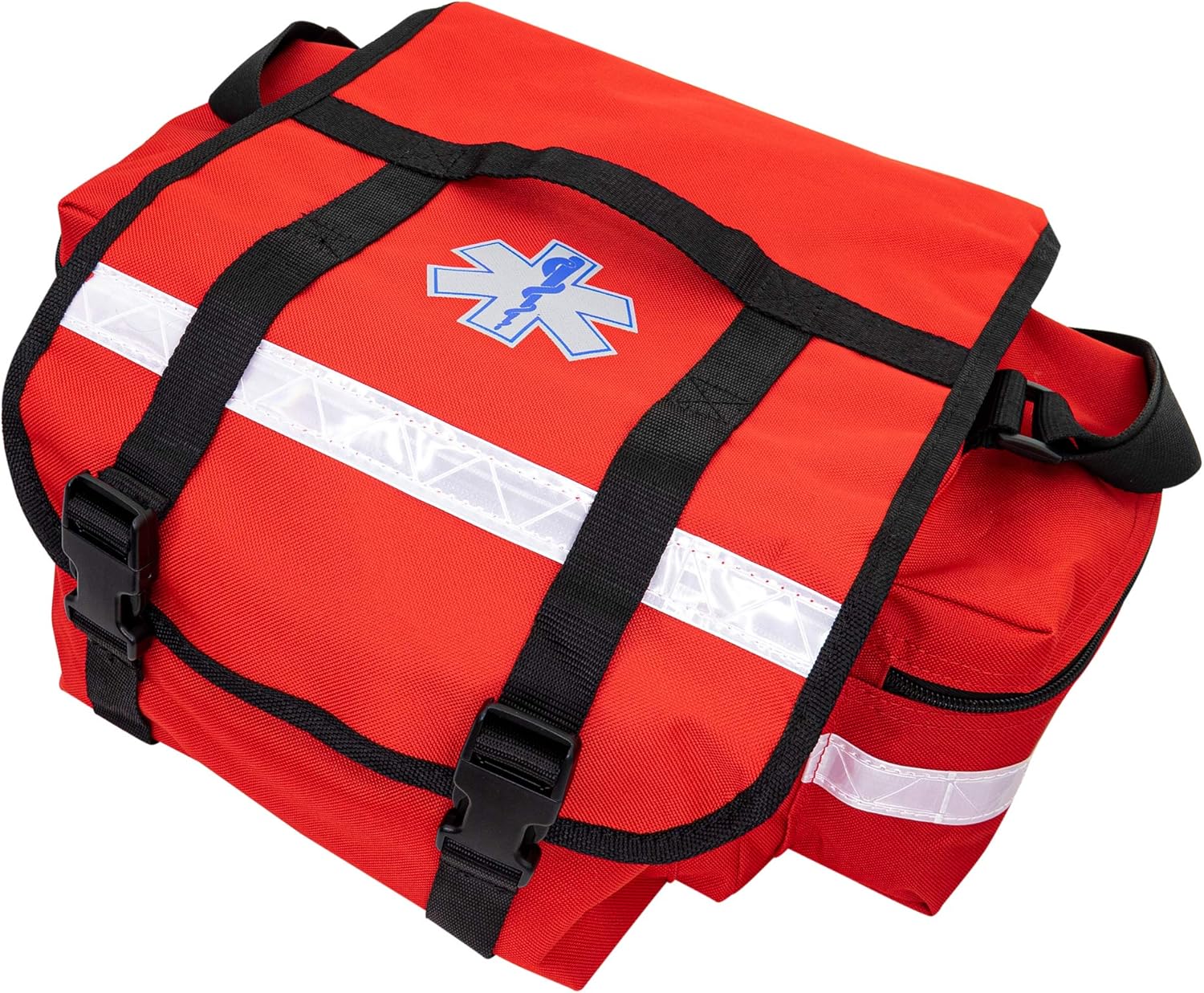 LINE2design Emergency Fire First Responder Kit - Fully Stocked EMS Supplies First Aid Paramedic Rescue Trauma Fill Kit - Emergency Medical EMT Supplies Portable Travel Size Kit - Red