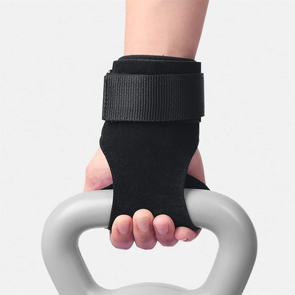 1 Pair Leather Anti-Skid Hand Grip Weight Lifting Wrist Palm Guard Gloves Fitness Equipment Accessories
