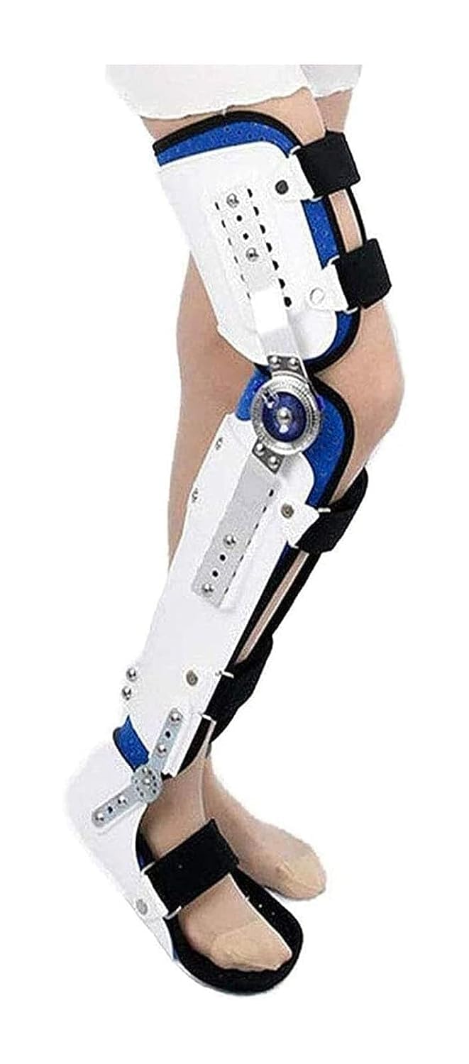 Adjustable Hip Joint Fixation Bracket, Reusable Thigh Knee Ankle Foot Supports Brace Leg Orthosis Splint Portable Abduction Hinge Foot Orthotics Suitable For Stable Fractures(Right)