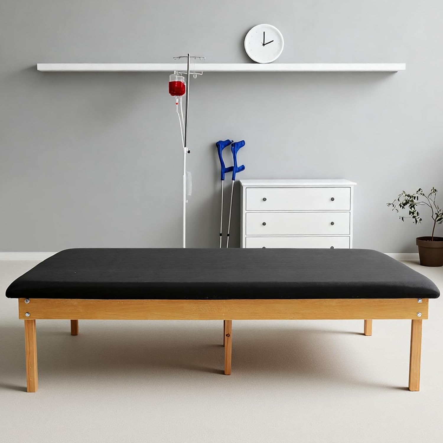 Physical Therapy Table Exercise Table 72 x 53 x 18 Inches Wide Portable Massage Physical Massage Tables with Mat Treatment Equipment for Home, Bariatric, Seniors Exercise, Fitness, Pilates