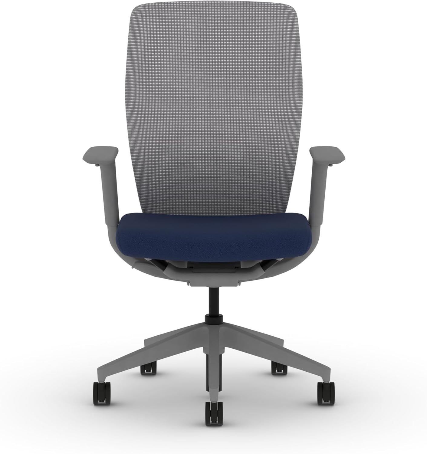 HON Flexion Mesh Office Chair, Height Adjustable Arms, Office Chair with Lumbar Support, Titanium Mesh, Titanium Frame, Indigo