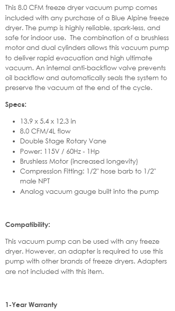 Blue Alpine Large Home Freeze Dryer