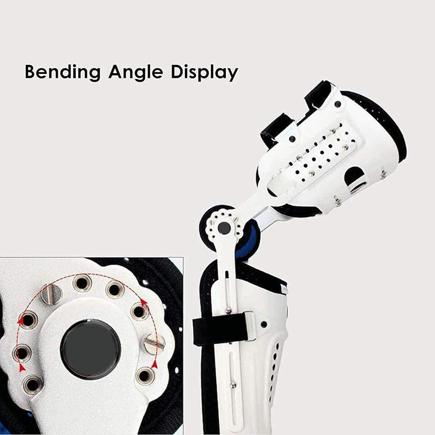 Adjustable Hip Joint Fixation Bracket, Hinged ROM Knee Foot Support Brace, Adjustable Post Op Knee Support Orthosis Immobilizer Protector, Full Leg Stabilizer Knee Orthosis Splint, Foot and Orthot