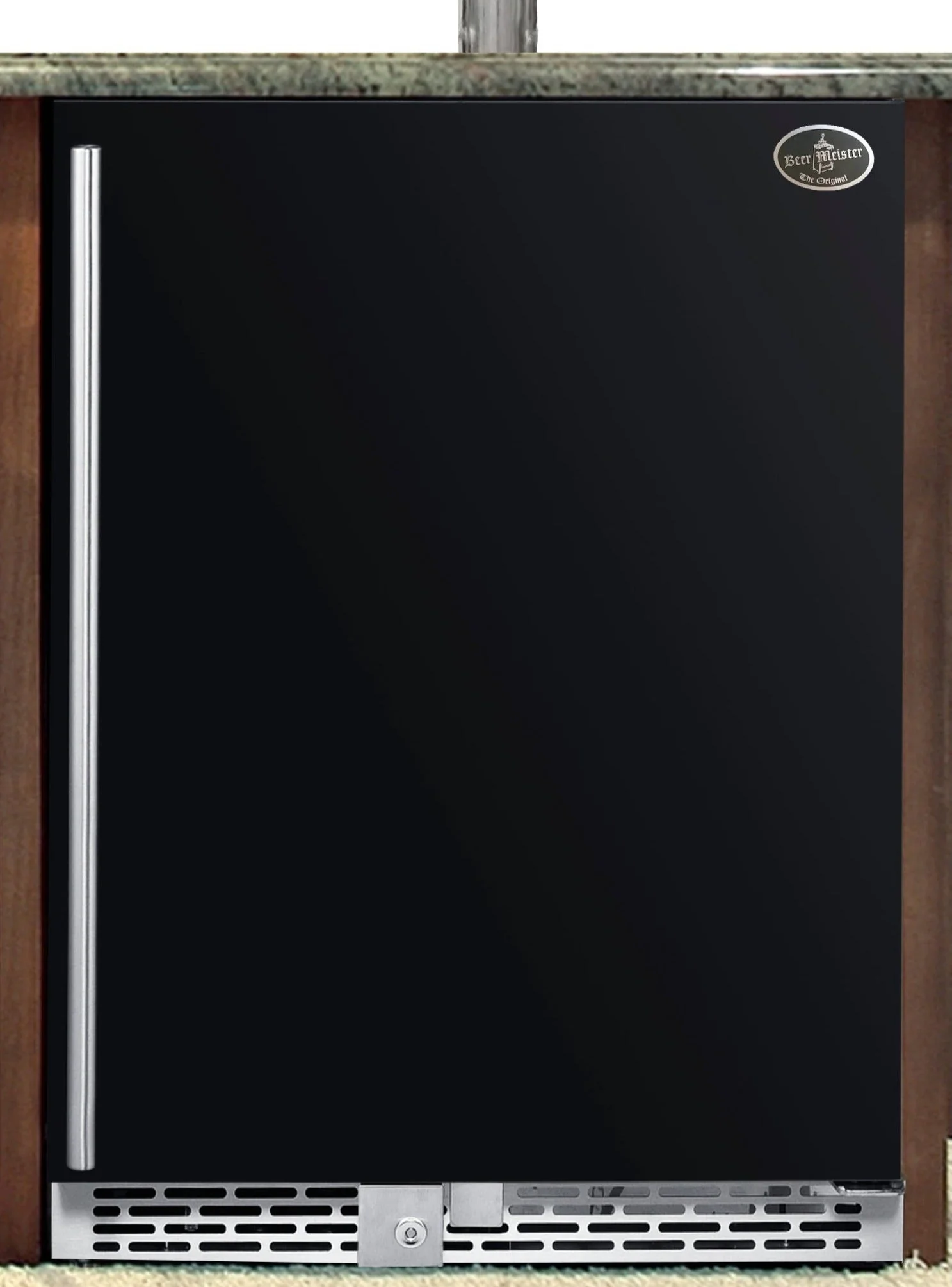 Beer Meister Premium Series Refrigerator Black Door Built-in Kegerator with Digital Temperature Control (Fridge Only)(BM1600BNT)