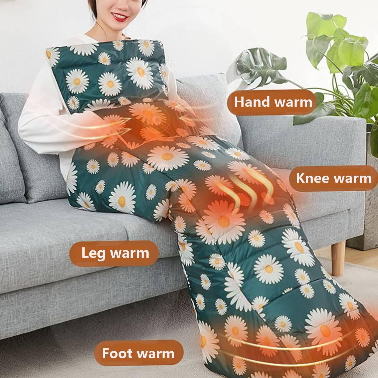 Wheelchair Accessories Adults Wheelchair Blanket, Waterproof Thicken Warm Cover Multifunctional Blanket for Leg Knee and Lower Body Protection