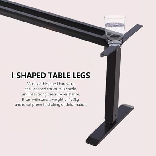 Electric Height Adjustable Overbed Table with Wheels - Mobile Laptop Desk for Bedroom & Hospital, Rolling Bedside Workstation with Baffle, Perfect for Home Office Use. 150cm