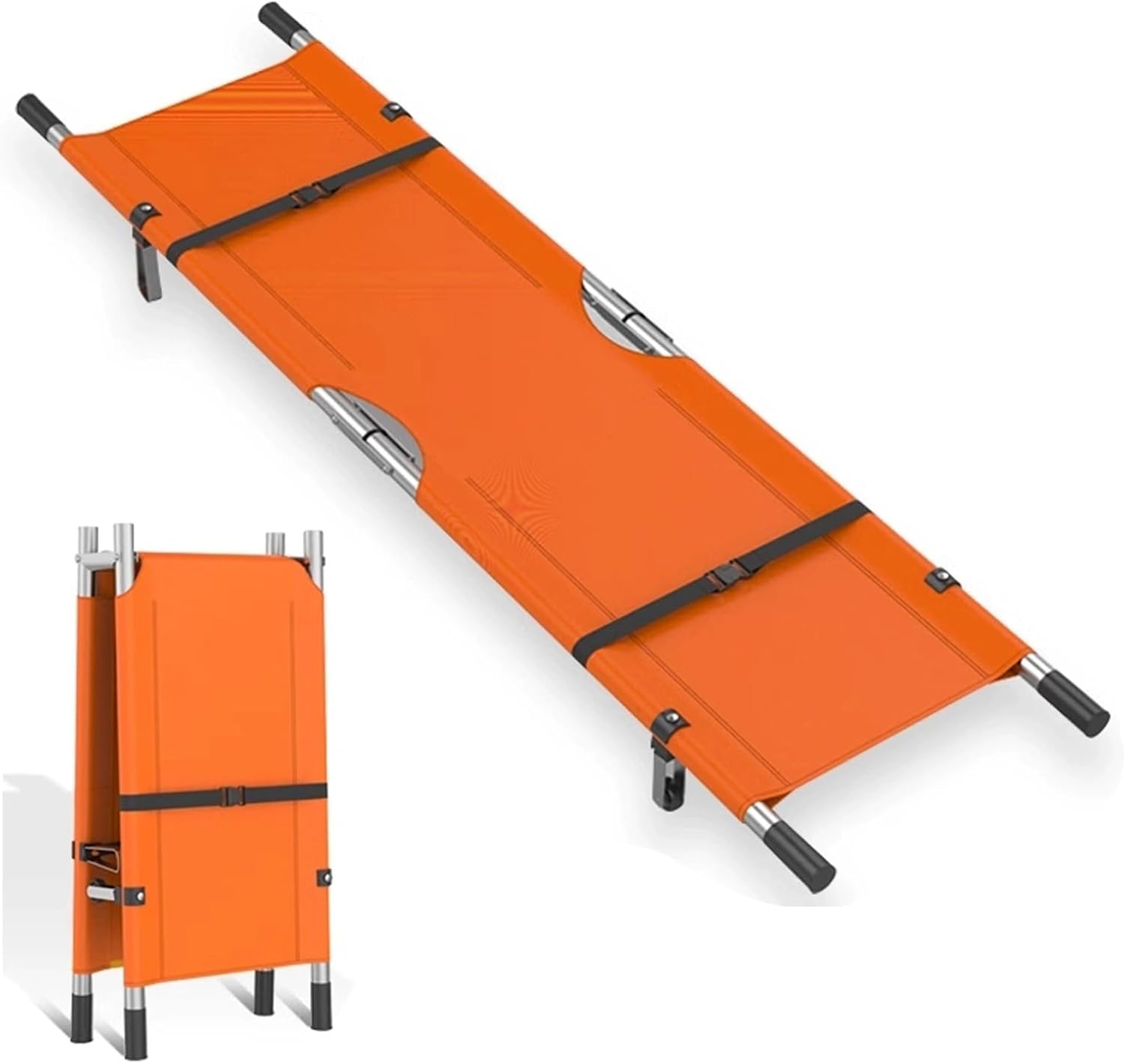 Foldable Portable Transportation Stretcher,Multi-functional Medical Emergency Rescue Stretcher,Search And Rescue Equipment, For First Aid,Home Use,Rescuing Patients(Orange)