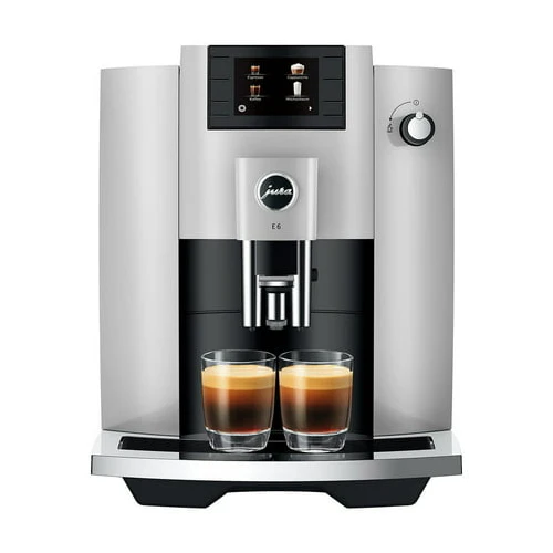 Jura E6 Automatic Espresso Machine with Programmable Coffee Strength (Platinum)