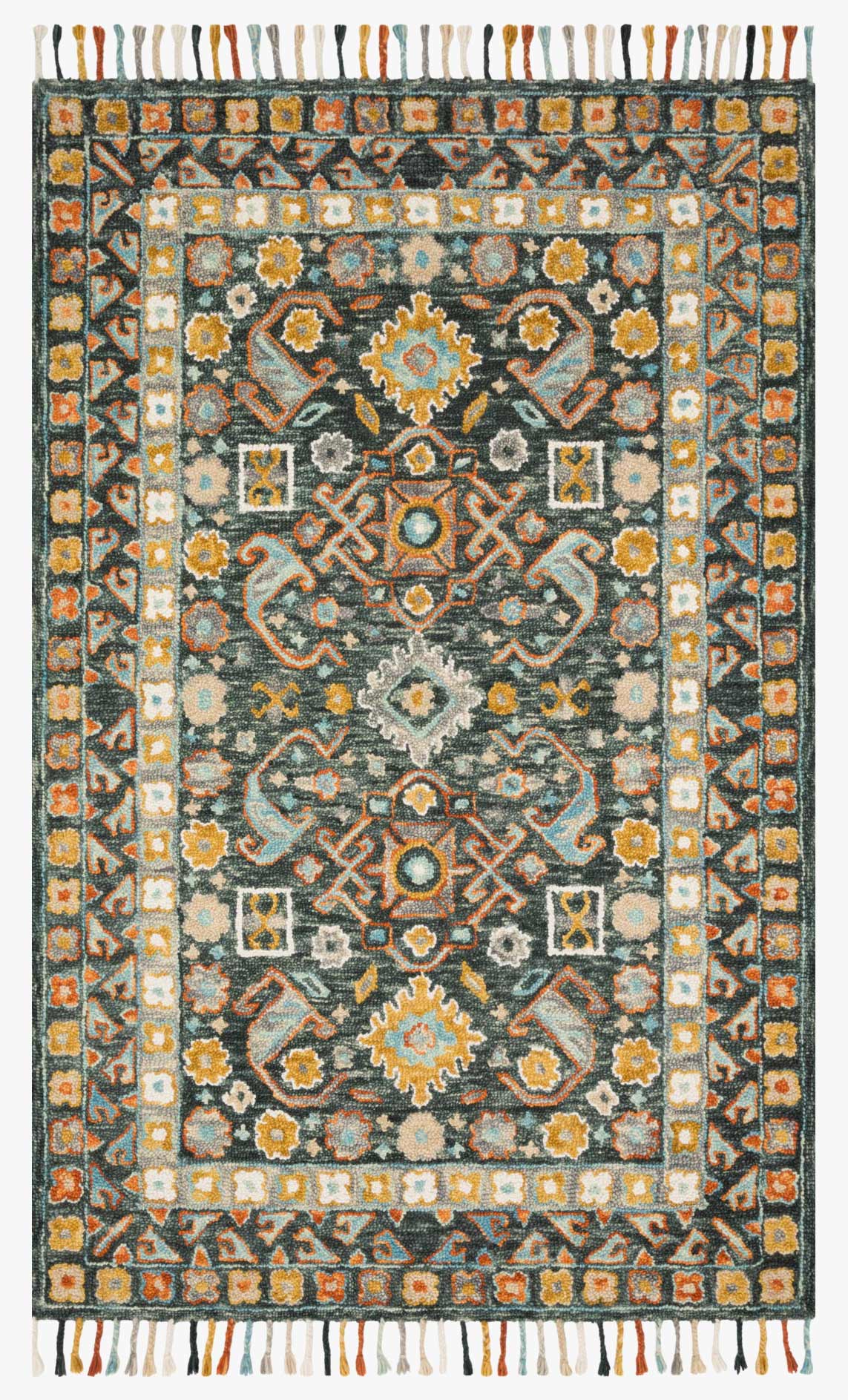 Loloi II Elka Collection - Transitional Hooked Rug in Denim (ELK-03)