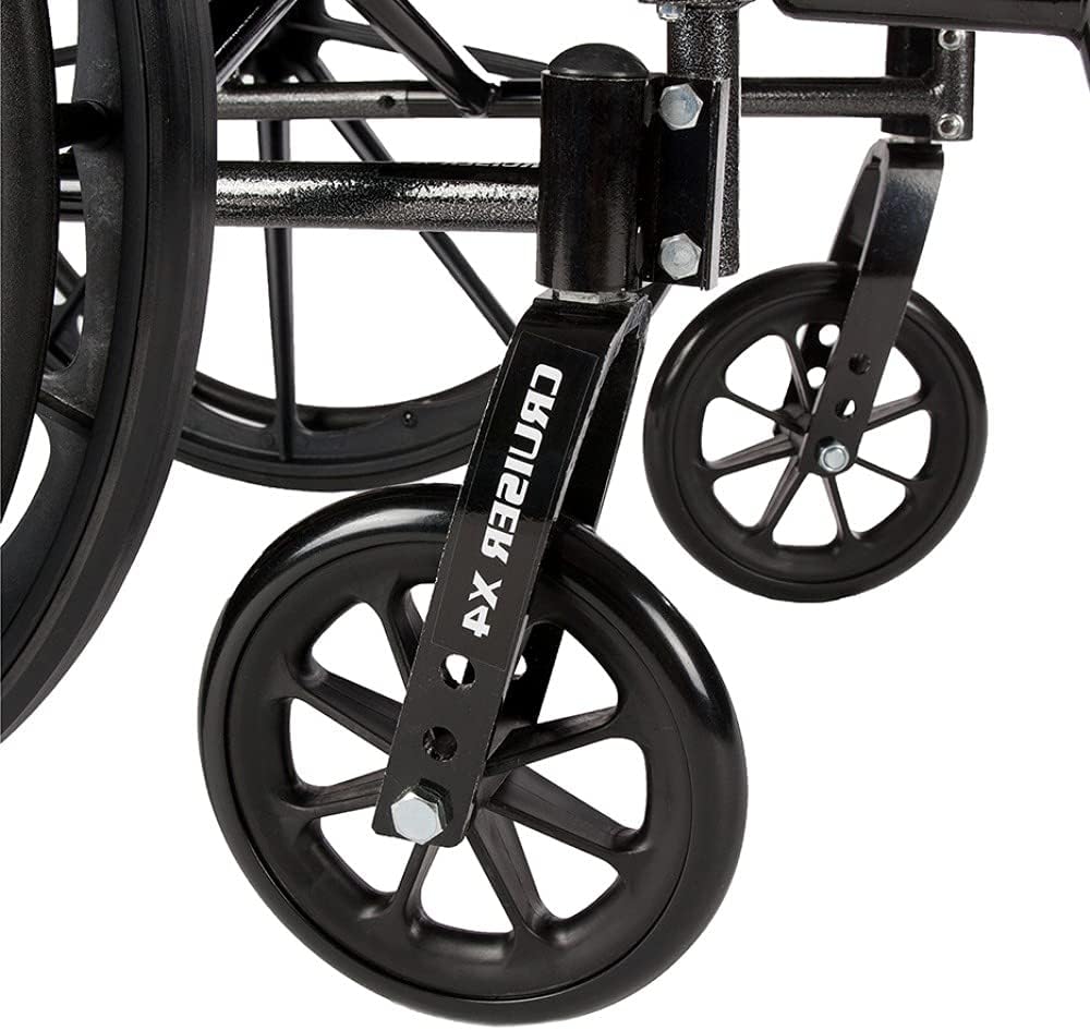 Drive Medical Cruiser X4 Lightweight Dual Axle Wheelchair with Adjustable Detachable Arms, Full Arms, Elevating Leg Rests 16