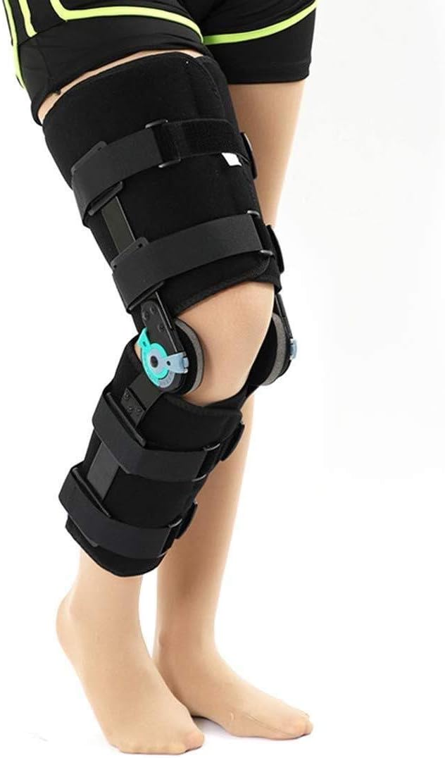 Hinged Knee Brace Adjustable Hinged ROM Knee Brace Shoulder, Immobilizer for ACL, MCL and PCL Injury, Orthosis Stabilizer Protector (Right-B(M)
