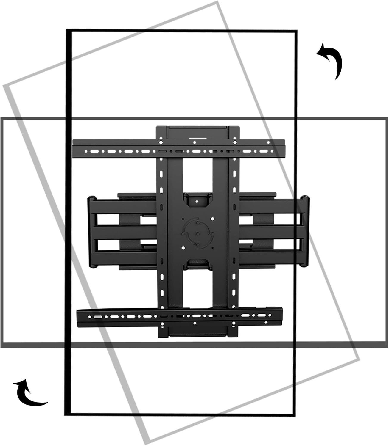 TV Wall Mount Portrait Swivel Tilt Rotate Arm Fits Most 55-95 inch LED LCD Flat Curved Vertical Screen Bracket, Support Max VESA 600x500mm Up to 132lbs DY5595