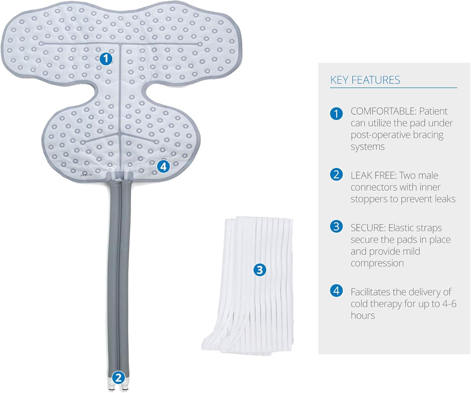 Ossur Cold Rush Compact Therapy Machine System with Small Shoulder Pad - Ergonomic Adjustable Wrap Ice Machine for Shoulder Ice Pack - Quiet, Lightweight Cryotherapy Freeze Kit Pump with Shoulder Pads