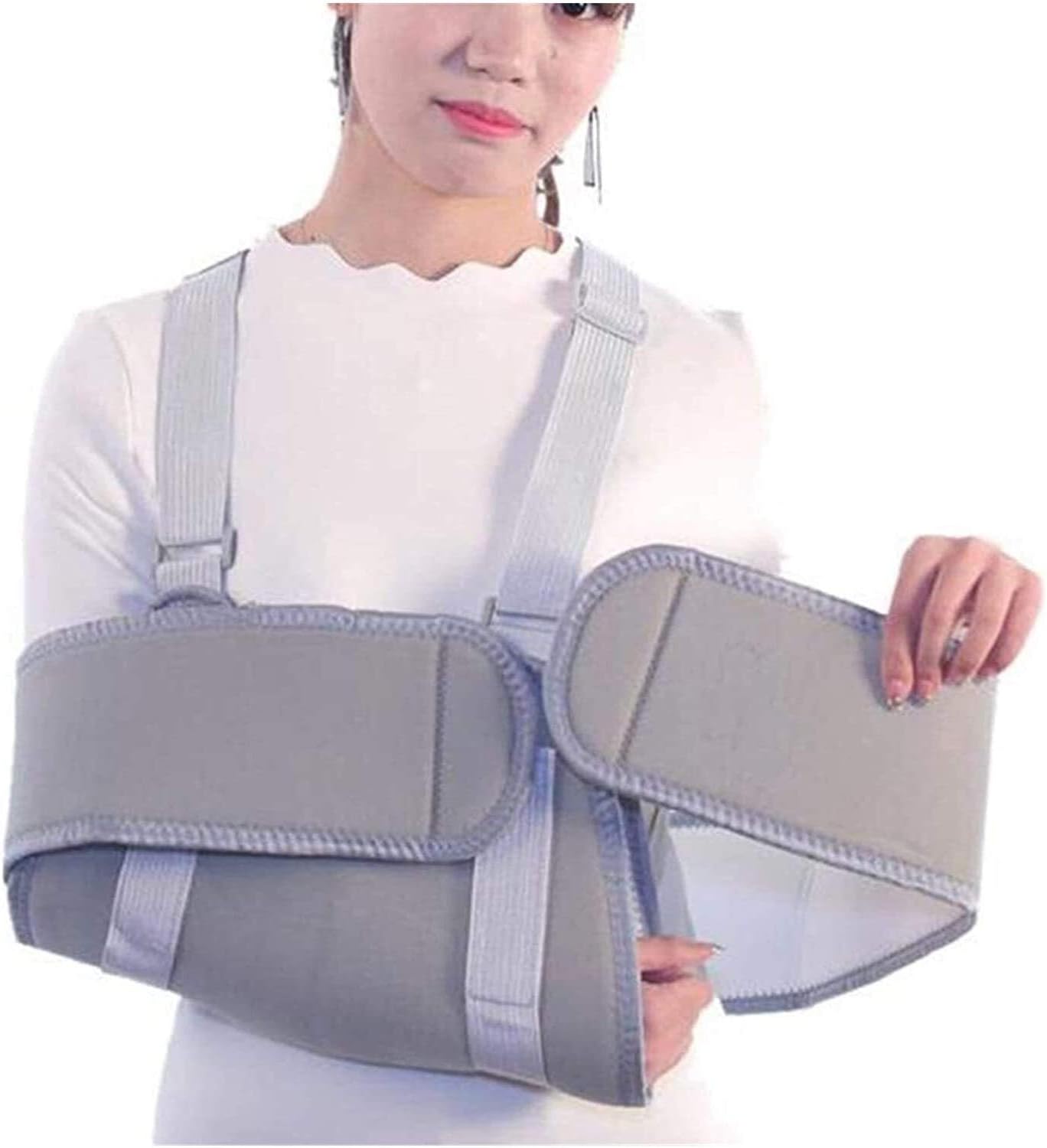 Arm Sling Shoulder Immobilizer,Arm Slings Supports Left and Right Hand Elbow Brace Protection Suitable for Forearm Fracture,Elbow Fracture Injury,Shoulder Joint Fracture a