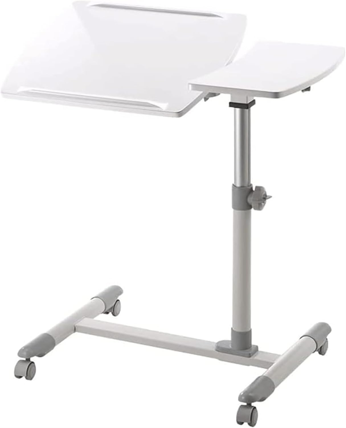 Over-Bed Tables Medical Overbed Table Sturdy and Ergonomic Adjustable Height Mobile Standing Desk for Hospital and Home Use Portable