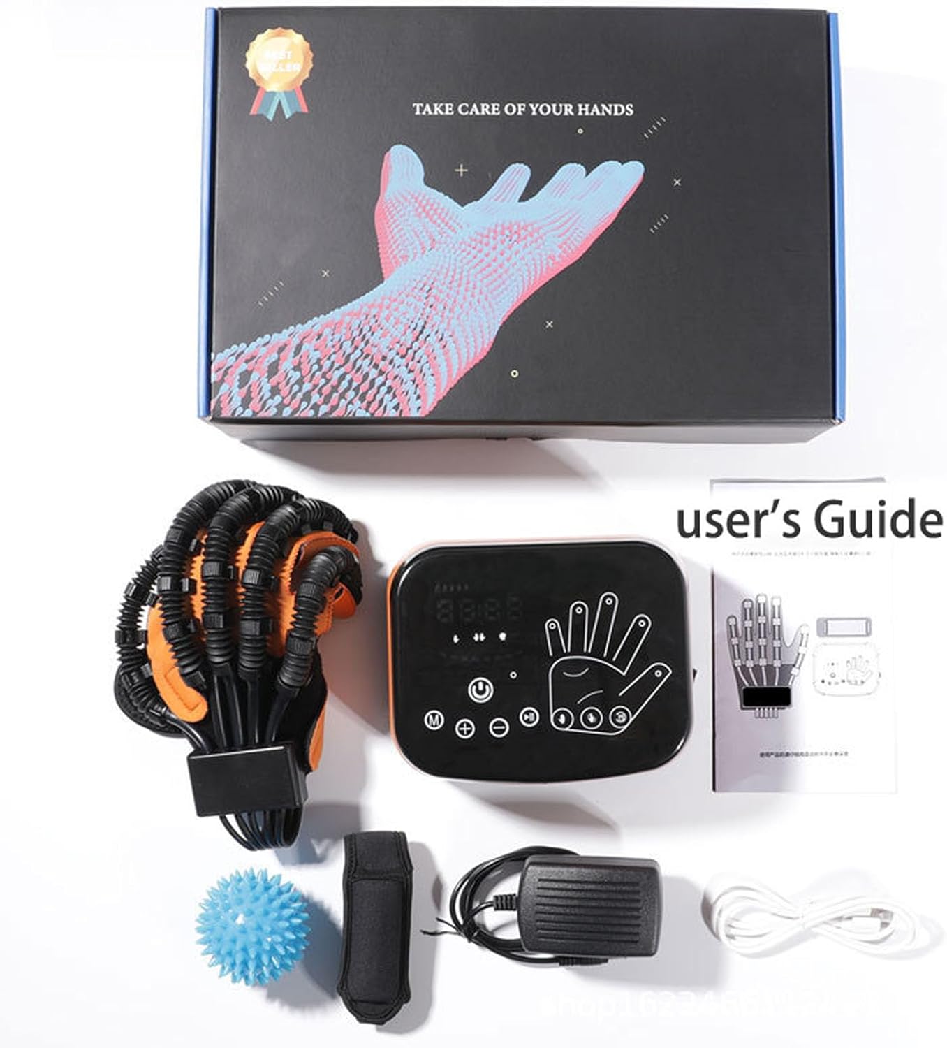 Rehabilitation Robot Gloves, Finger Hand Function Rehabilitation Trainer,for Cerebral Palsy Arthritis Stroke Hemiplegia Patient(Size:M,Color:Left Hand)