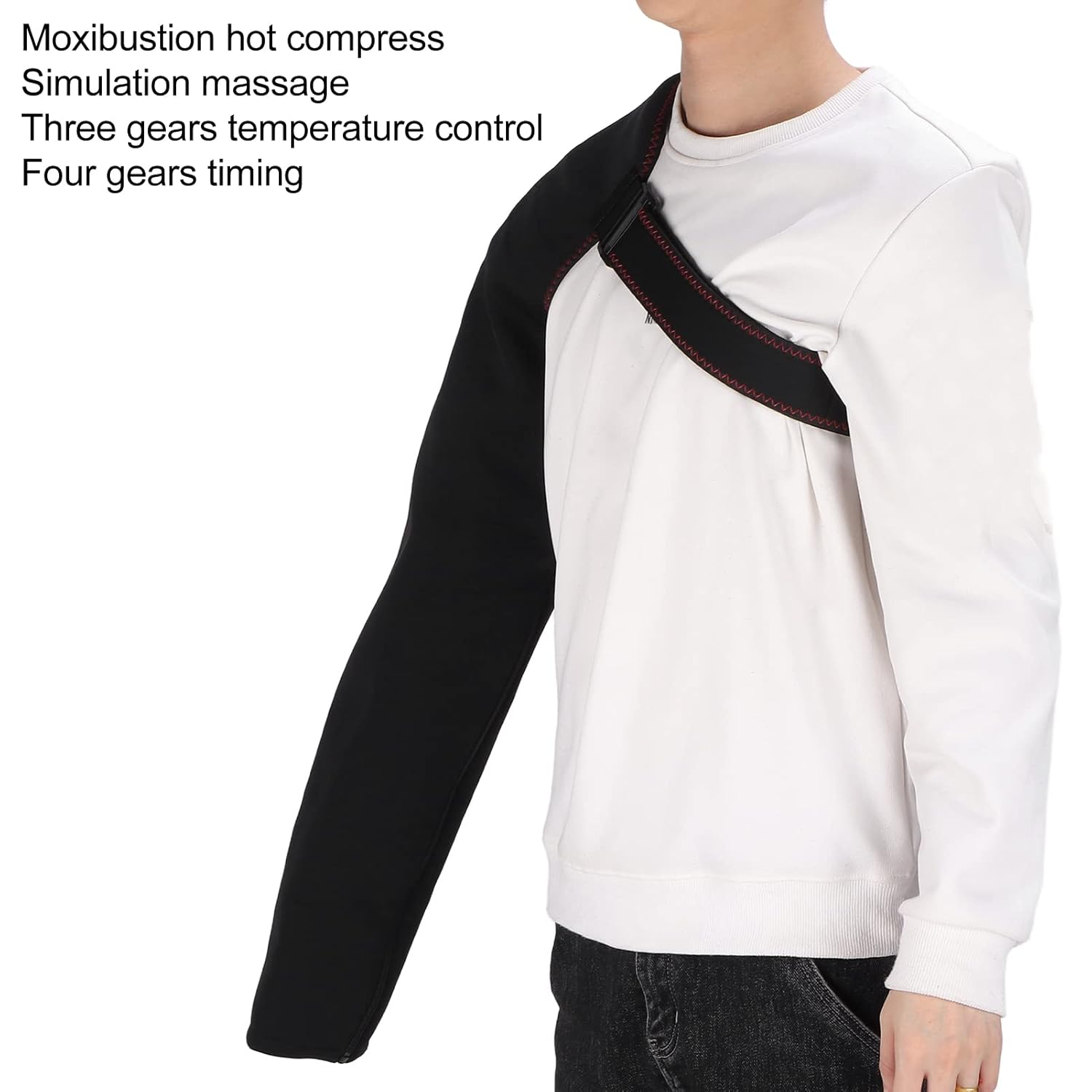 Sonew Heating Full Arm Brace, USB Shoulder Massage Compression Hot Compress Wrap Brace