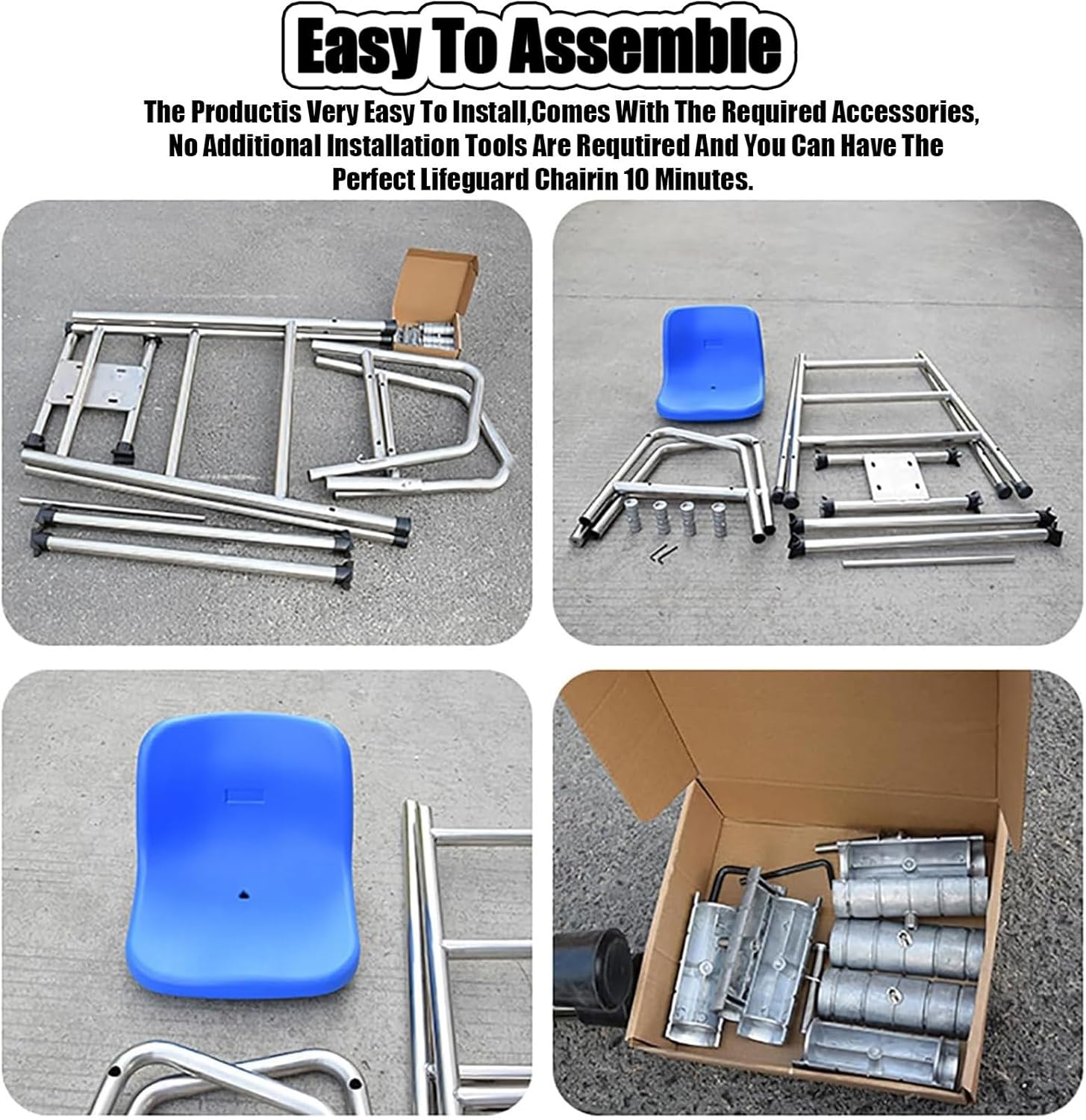 Commercial - Durable Swimming Pool Beach Lifesaving Equipment, Adjustable Height 201-1.2M, Ideal for Indoor/Outdoor Use, Sturdy Barstool for Poolside Safety