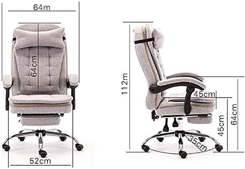 Executive Swivel Adjustable Swivel Office Desk Chair with Armrests Lumbar Support Desk Ergonomic Chair Chair Home Winter and Summer Office Staff Chair Boss Chair Mesh Ergonomic ( Light gray)