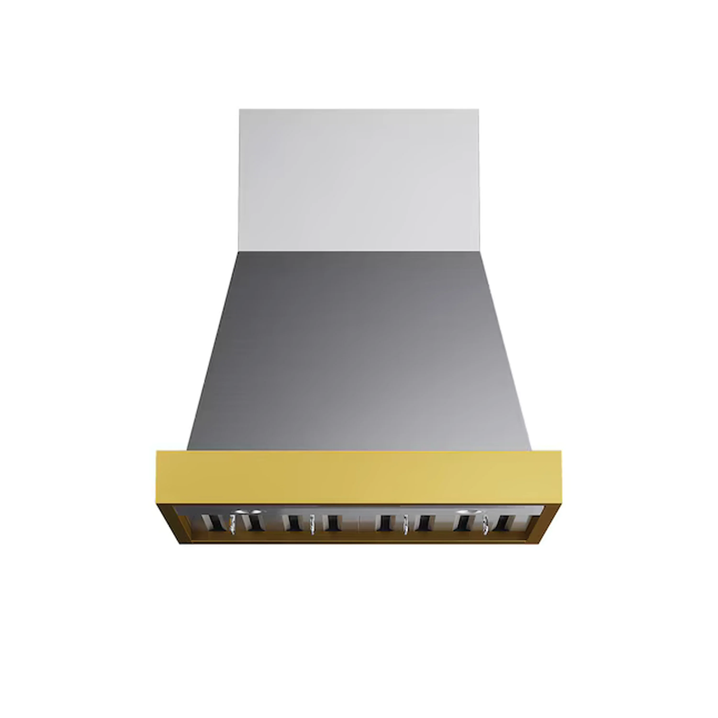 Kucht 30-Inch 600 CFM Ducted Wall Mout Range Hood in Stainless Steel with Gold Accents (KRH30SG)