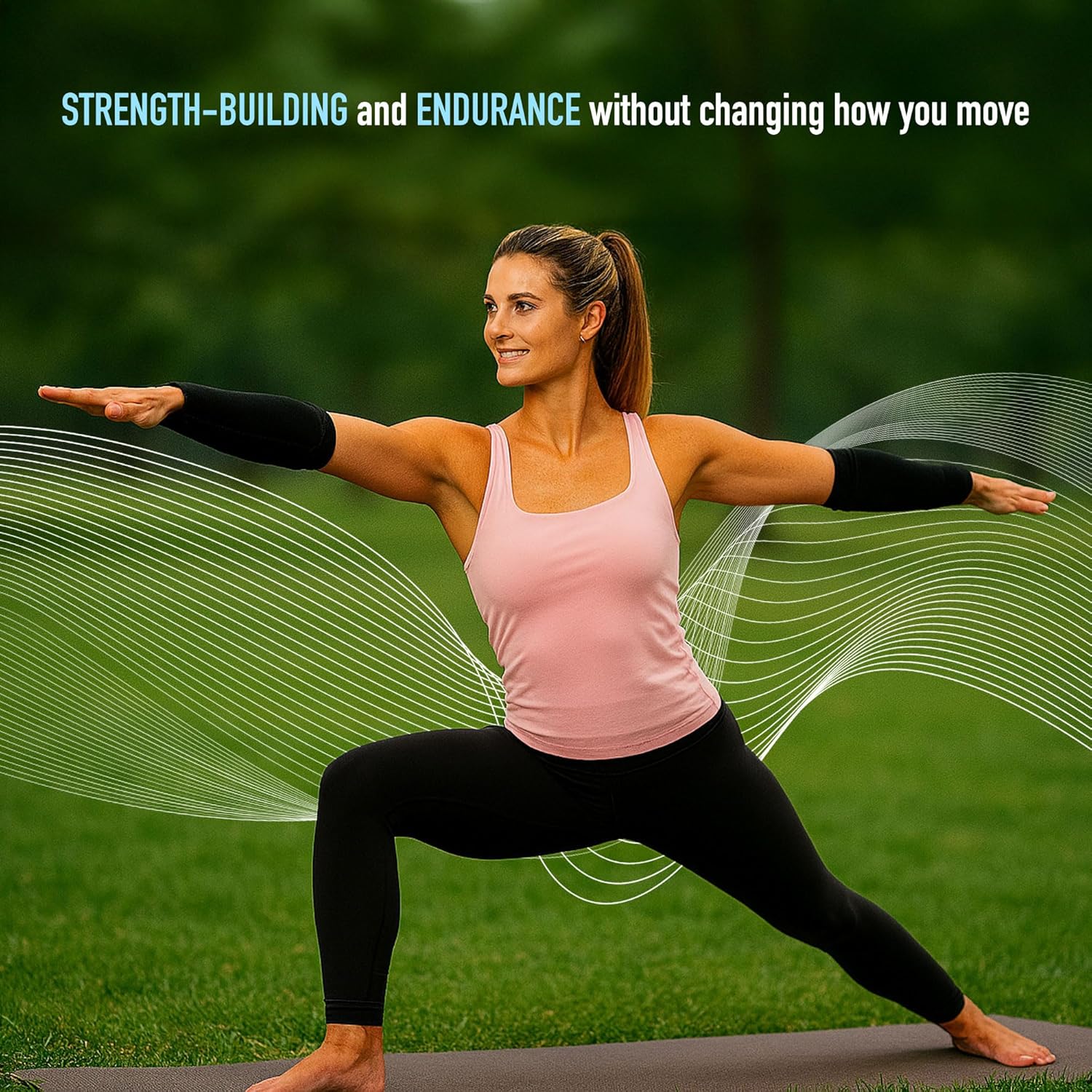 laceup Weighted Compression Arm Sleeves 1lb Each Powered by Lycra® Fiber Flexible Arm Workout Sleeves