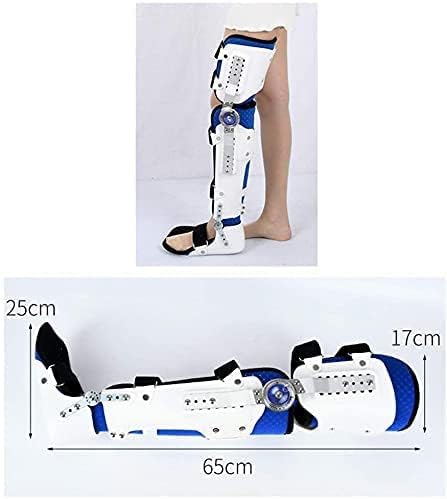 HUANGJUN HingedKnee Foot Support Brace, Adjustable Post Op Orthosis Immobilizer Protector, Full Leg Stabilizer Knee Orthosis Splint