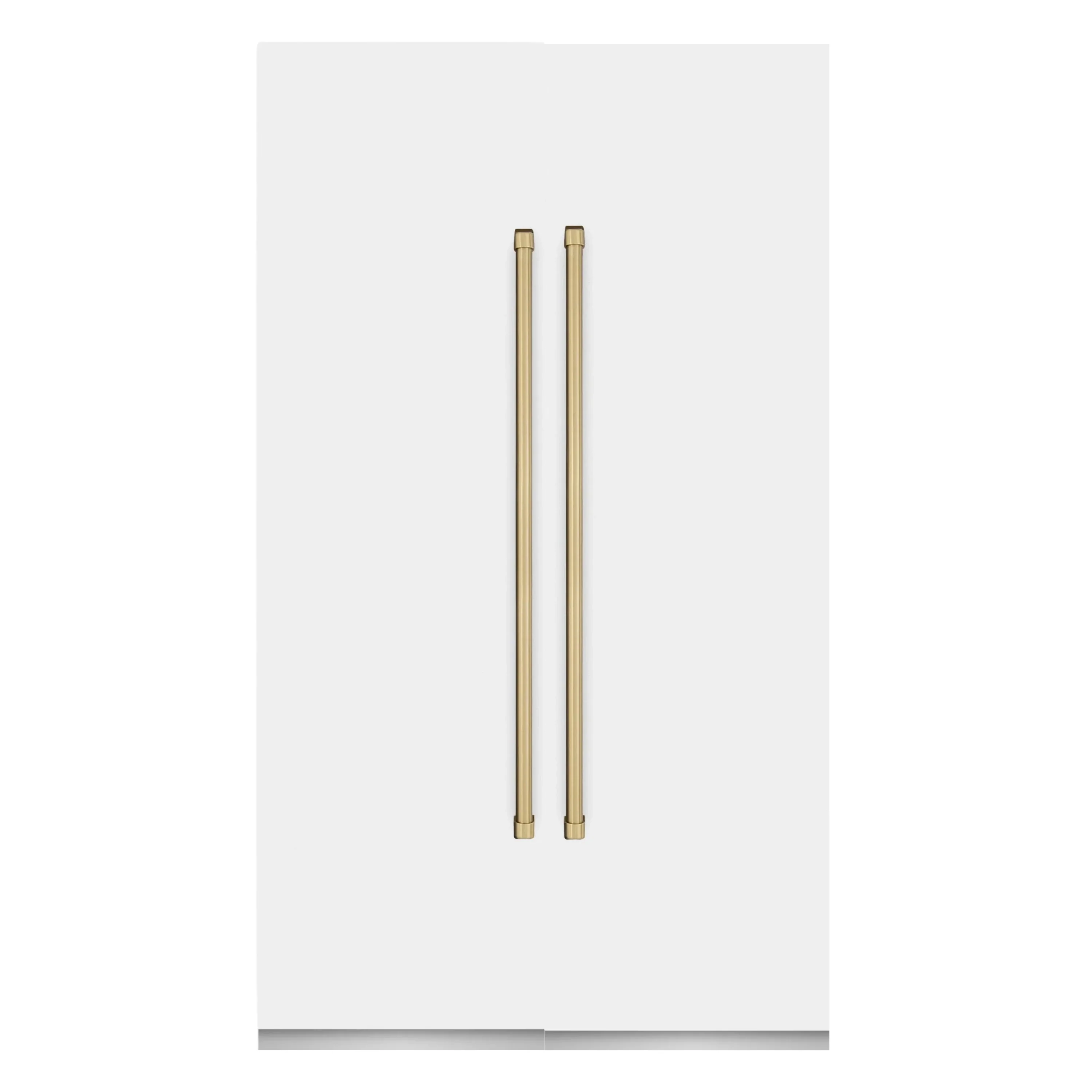 ZLINE 48-Inch Column 12.5 Cu. Ft. Refrigerator and 12.4 Cu. Ft. Freezer in White Matte with Champagne Bronze Accents