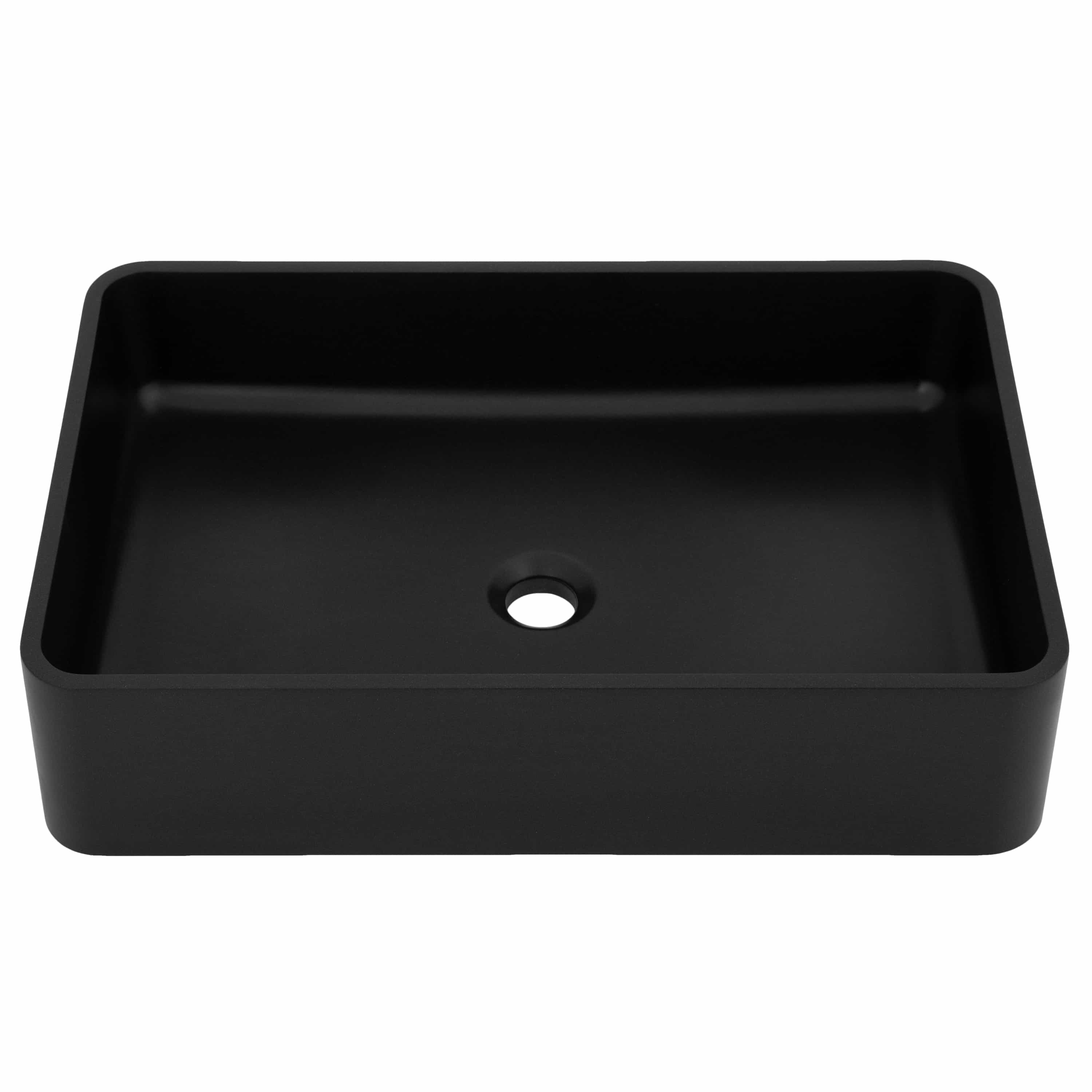 ZLINE 24-Inch Siena Square Vessel Bath Sink in Matte Black (SK-QVSQ-MB-24)
