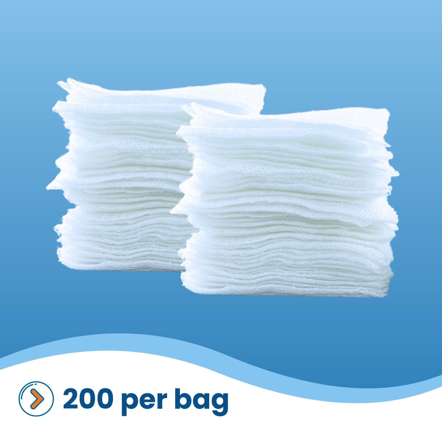 HCS Bulk Woven Gauze Sponges 2x2 - Non-Sterile, 12-Ply (8000-Count) - 100% Cotton, Absorbent, Low-Linting Squares - 2x2 Gauze Pads - Medical Supplies, Wound Care, First Aid, Surgical Use, Dental