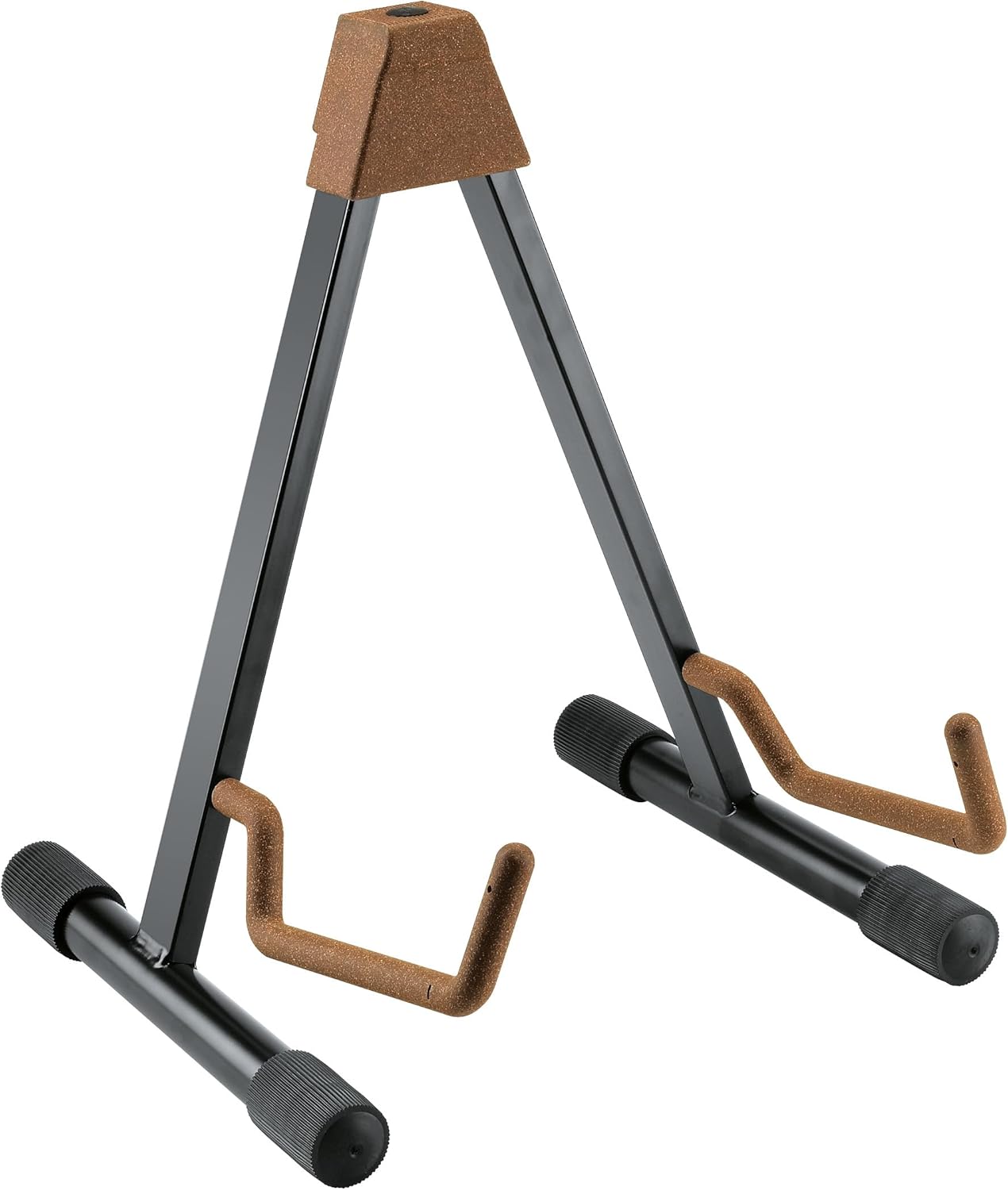 K&M Konig & Meyer 17541.013.95 Guitar Stand | Sturdy Heavy Duty Adjustable Frame | Cork Covered Arm Support/Backrest | Folds Flat Portable | Fits Acoustic Guitars | For Adult / Youth Musicians | Cork