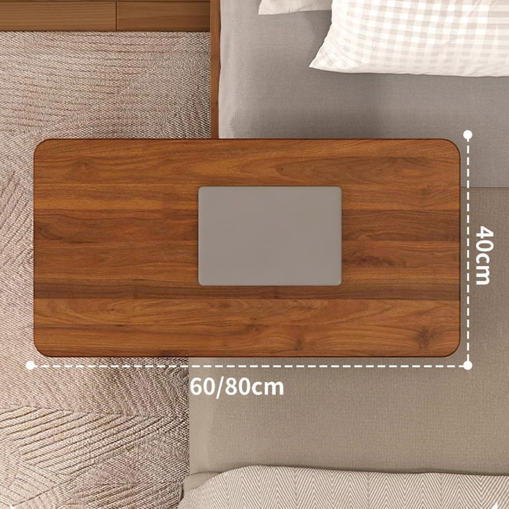 Overbed Table with Wheels Laptop Desk Adjustable Height 26