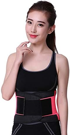 Posture Corrector Posture Corrector Belt Sports Waist Support Gym Accessories Weightlifting Slim Training Fitness Lumbar Brace Protective Gear Back Bracex-Large,Red-L
