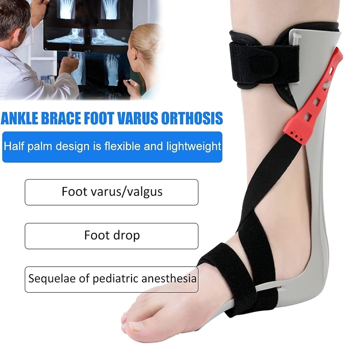 Foot Drop orthosis Foot Drop Ankle Brace Hemiplegia Foot Support Corrective Shoes Foot Varus Orthosis Can Be Used As Rehabilitation Training Equipment for Correcting Ankle-Foot Stroke